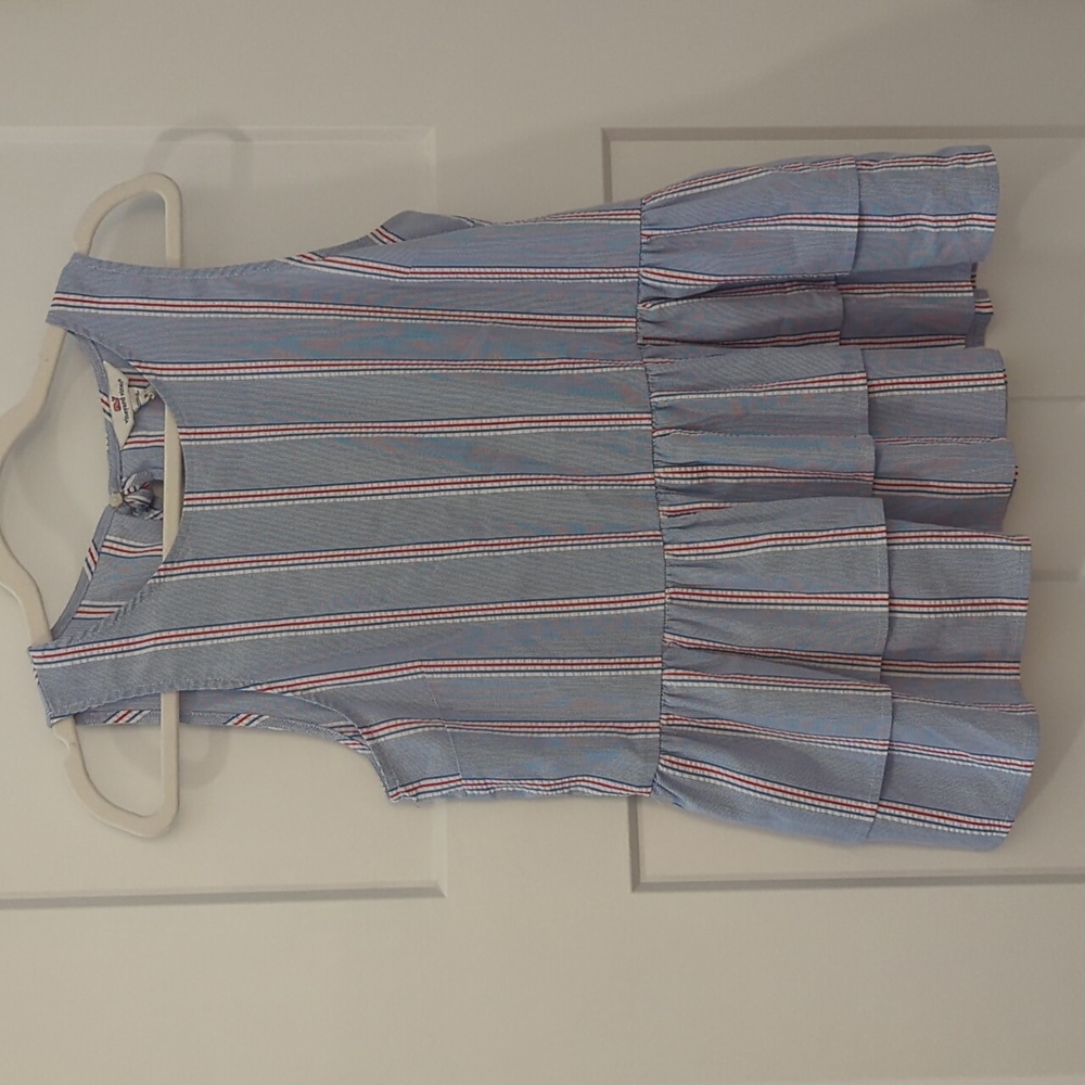 Vineyard Vines Peplum Seersucker Top